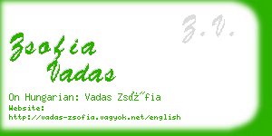 zsofia vadas business card